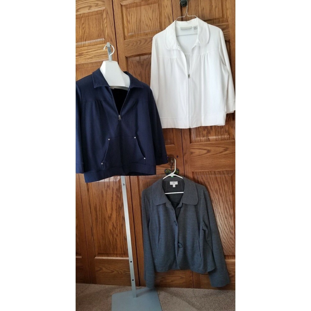 3 Requirements & Studio Works Blazer Jacket Blazer Button Zip Stretch Large L